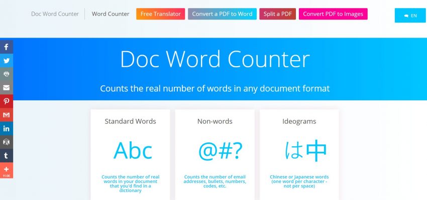 microsoft word word count tool