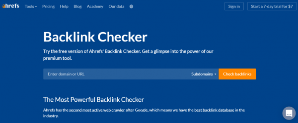 free backlink checker ahrefs