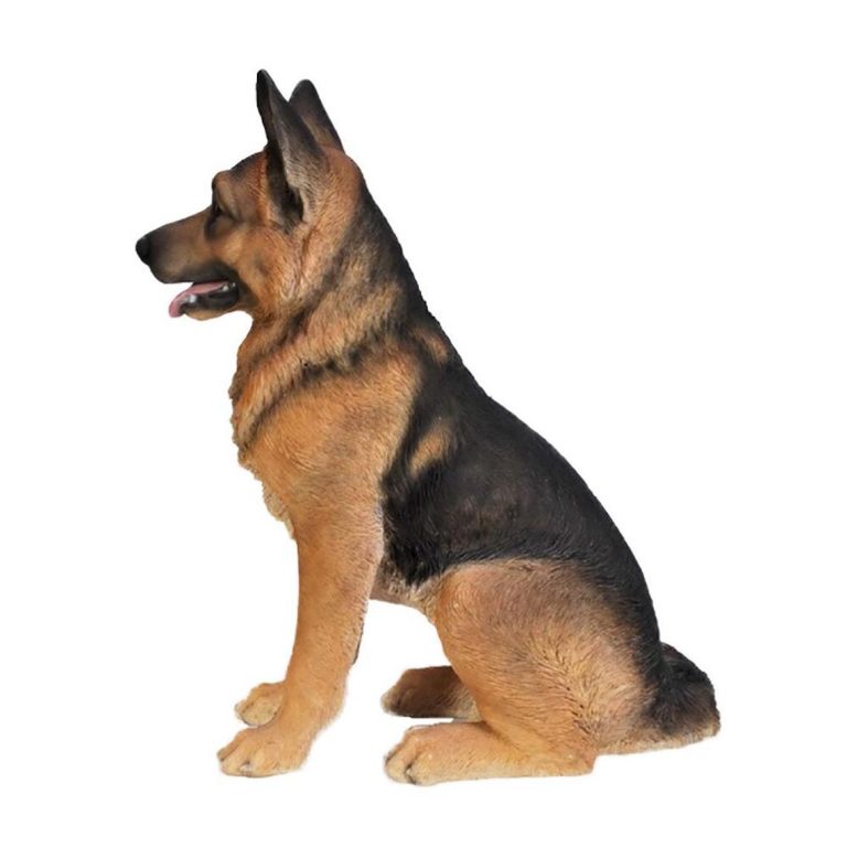 german shepherd puppy statue