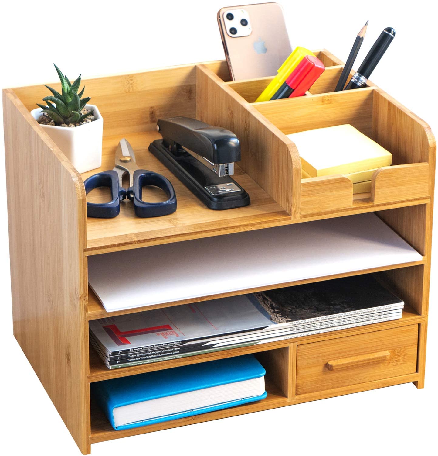 Beiz Desk Organizers and Accessories Storage with Drawer, Paper