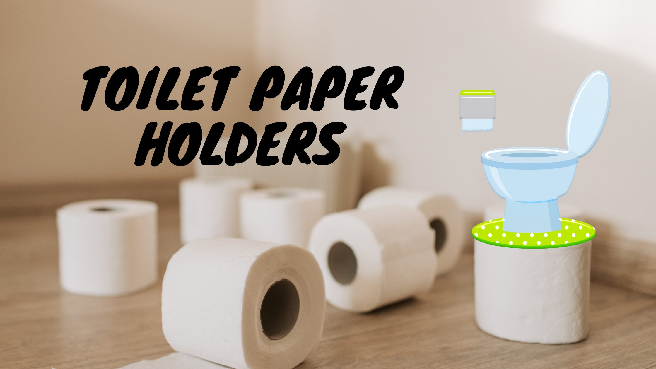 JQK Gold Toilet Paper Holder, 5 Inch Tissue Paper Dispenser, 304