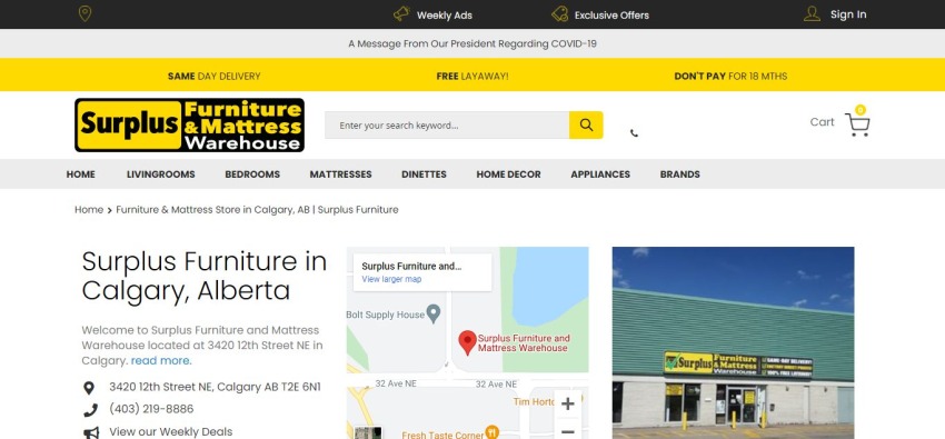 surplus furniture & mattress warehouse calgary ab