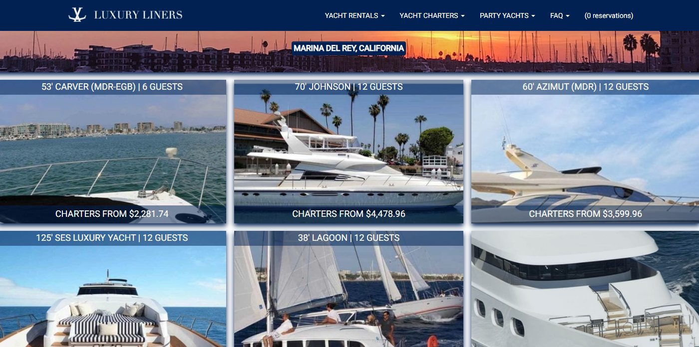 yacht rental in newport beach