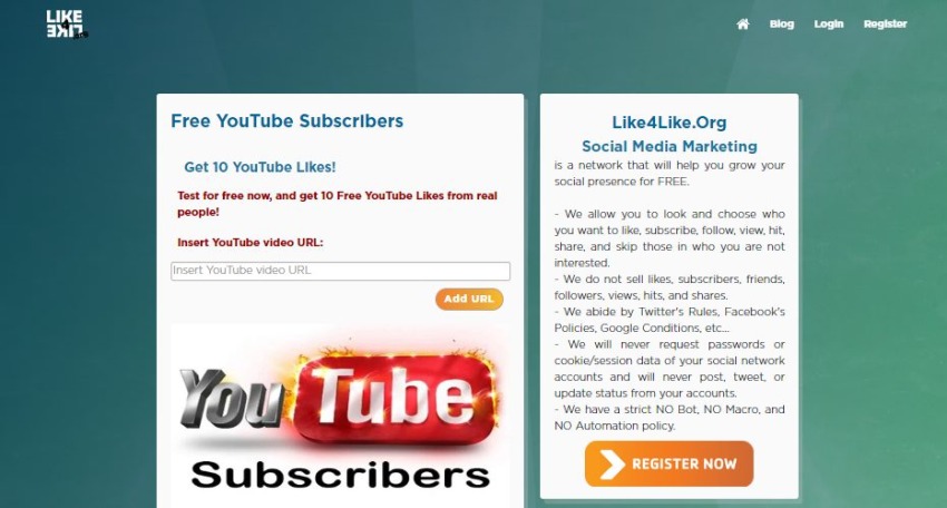 15 Best Sites To Get Free YouTube Subscribers In 2024   Like4Like 850x456 