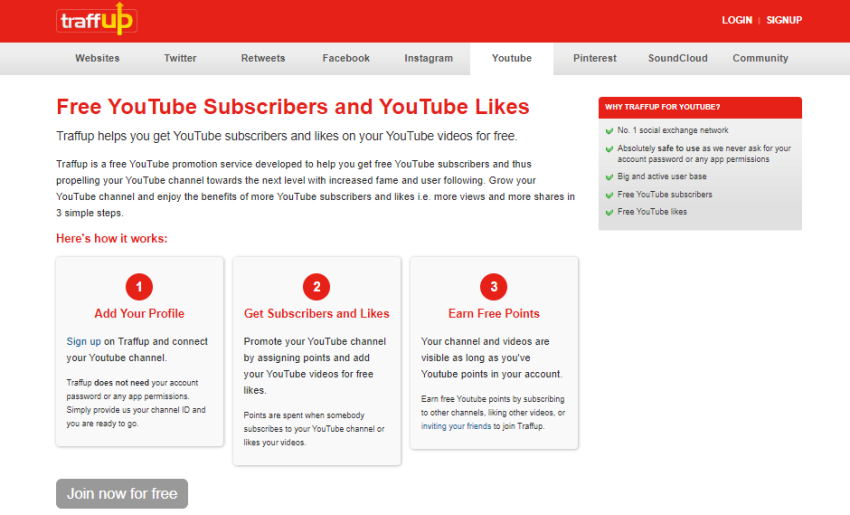 15 Best Sites To Get Free YouTube Subscribers In 2024   Traffup 850x515 